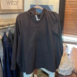 Athleta hooded quarter zip/sweatshirt